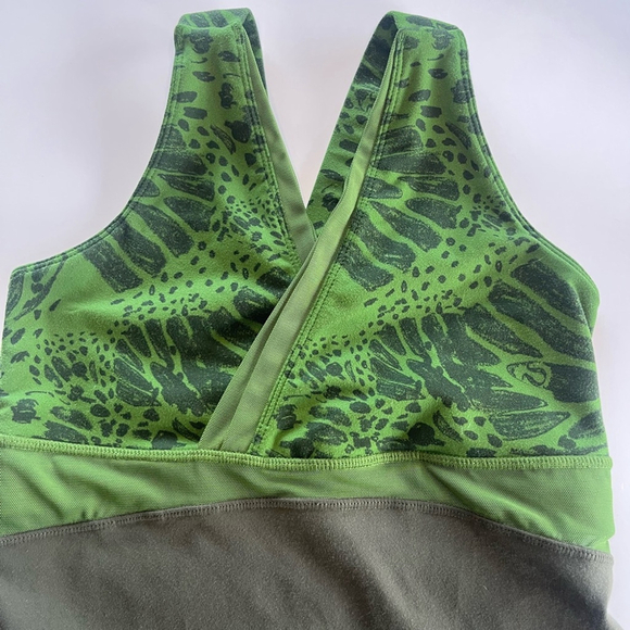 Olive Green V-neck Lulu Tank- - Picture 6 of 8